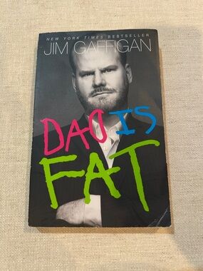3/$10 Dad Is Fat by Jim Gaffigan - Paperback, Black Cover with Neon Title